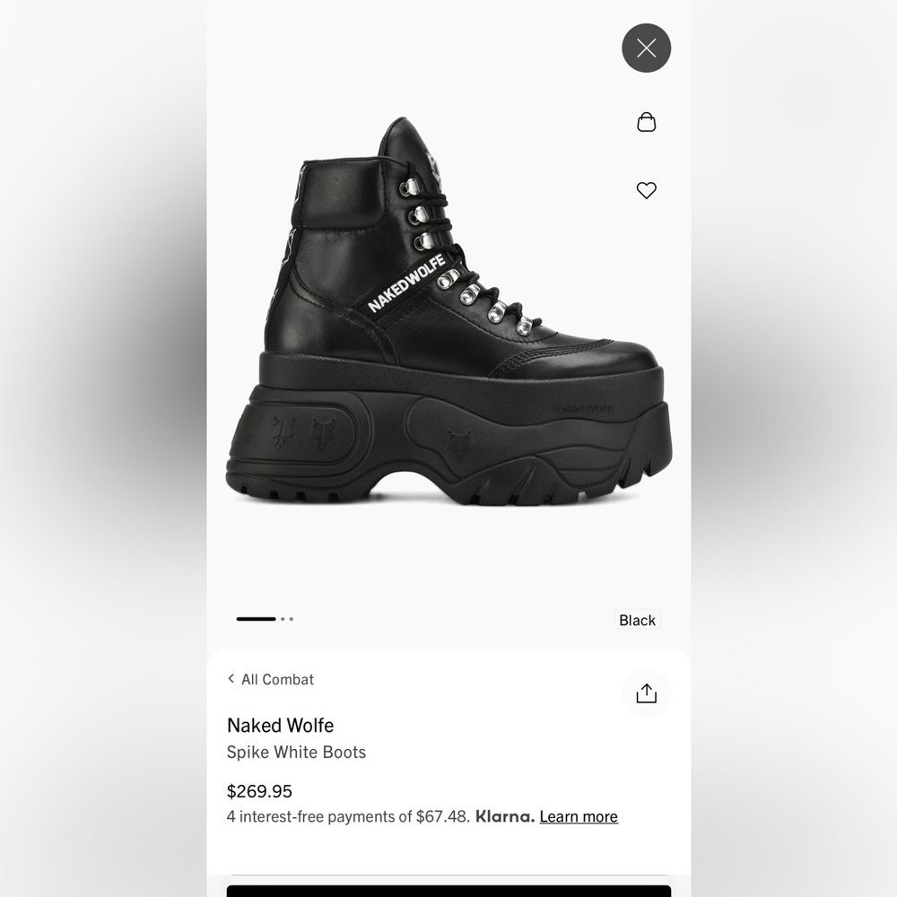 Naked Wolfe Combat boots